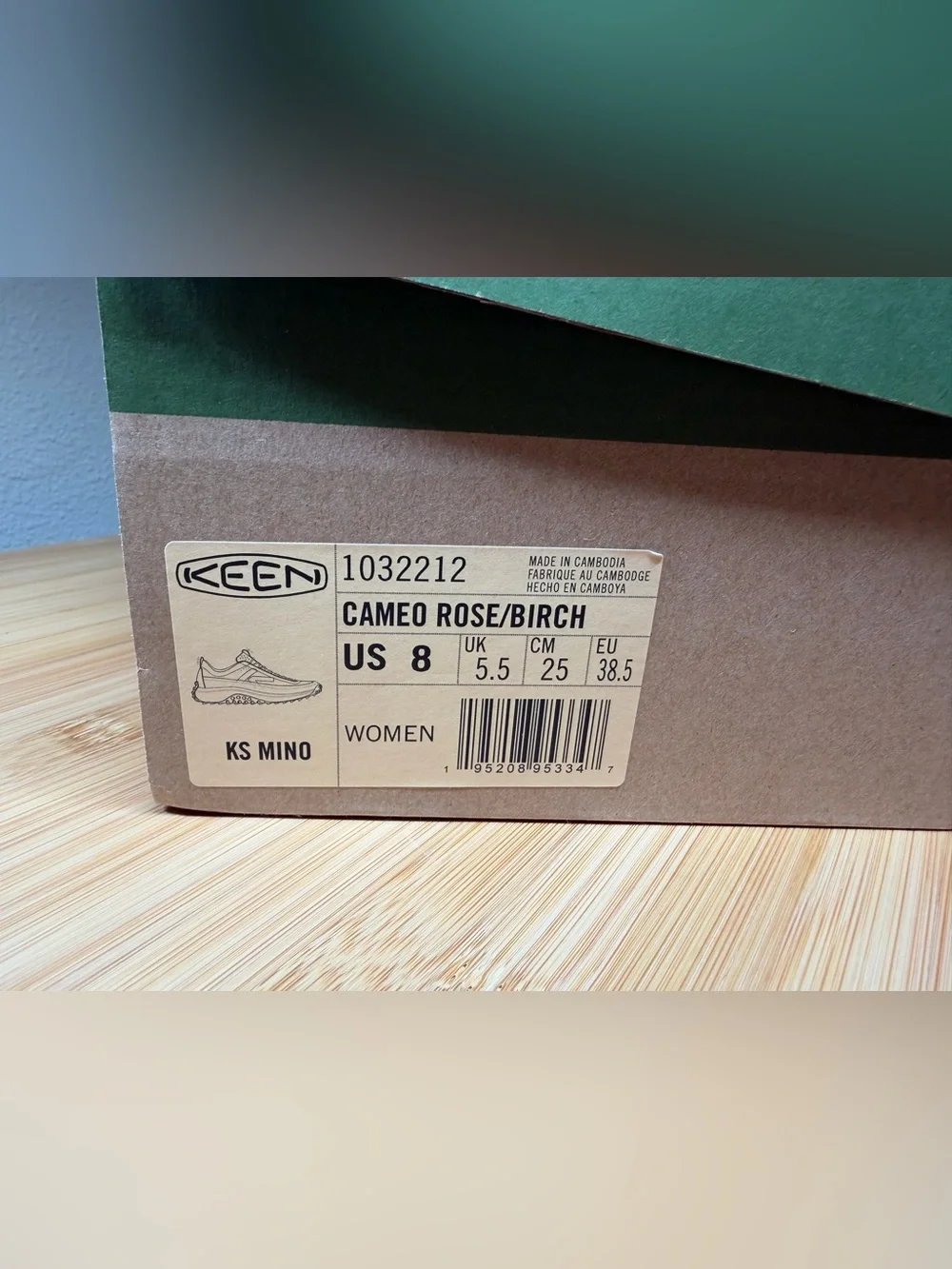 Keen KS Mino Women's Pink Black Sneakers Size 8 Cameo Rose Birch NIB Gorpcore